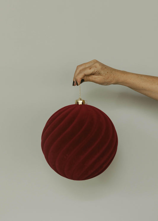 Esfera Velvet Rojo 20 CM